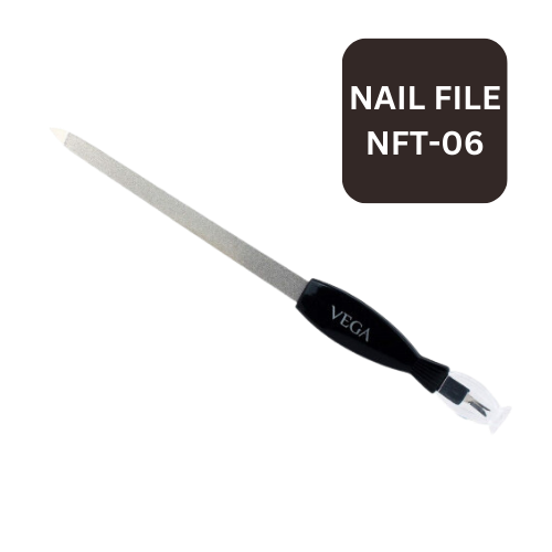 Vega Nail File (Large) & Vega Tail Comb with Steel Pin and Fine Tooth,  Black : Amazon.in: Beauty